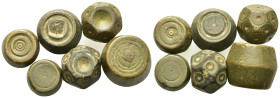 Lot of 6 Æ Byzantine-Medieval Weights. Lot sold as is, no return