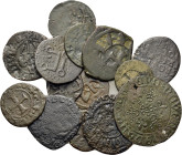 Lot of 14 Medieval Æ coins, to be catalog. Lot sold as is, no return.