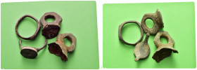 Mixed lot of 4 Medieval Æ rings and seals. Lot sold as is, no return.