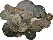 Lot of 30 World Æ coins, to be catalog. Lot sold as is, no return.