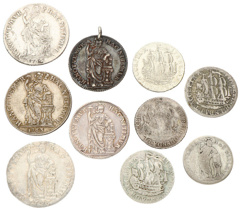 No reserve - Lot (10) Provinciale zilveren munten. Holland, Gelderland & Zeeland...