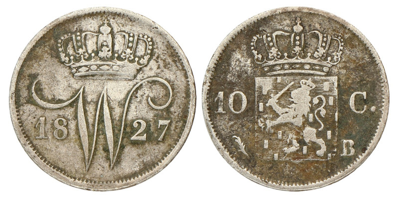 No reserve - 10 Cent. Willem I. 1827. Fraai.
Sch. 307. 1,6 g. Dit kavel wordt g...
