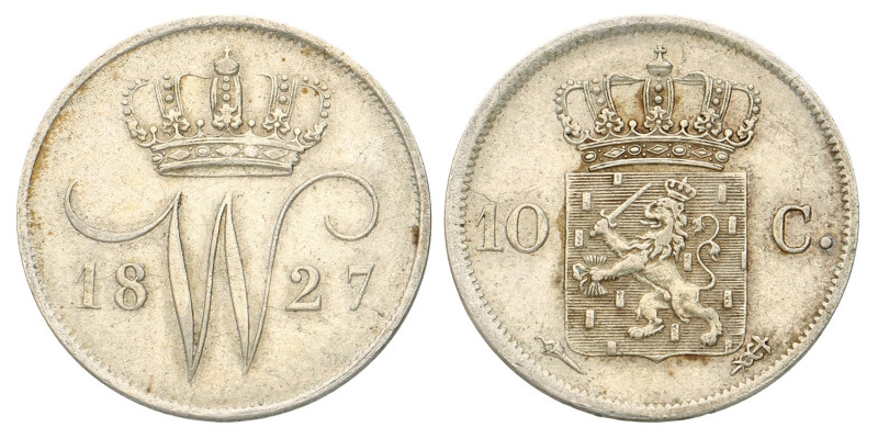 No reserve - 10 Cent. Willem I. 1827 U. Prachtig -.
Sch. 307. 1,7 g. Dit kavel ...
