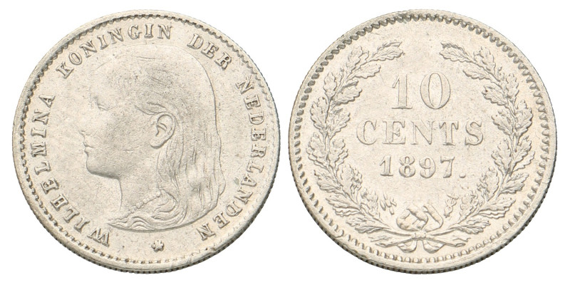 No reserve - 10 Cent. Wilhelmina. 1897. Zeer Fraai / Prachtig.
Sch. 882. 1,3 g....