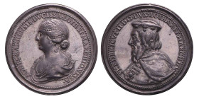 No reserve - France. Nancy. N.D. Medal of the dukes and ducesses of Lorraine: Ferry II and Agnes de Bar.
By Saint-Urbain. Pb. 46,2 mm. 40,3 g. VF +. ...