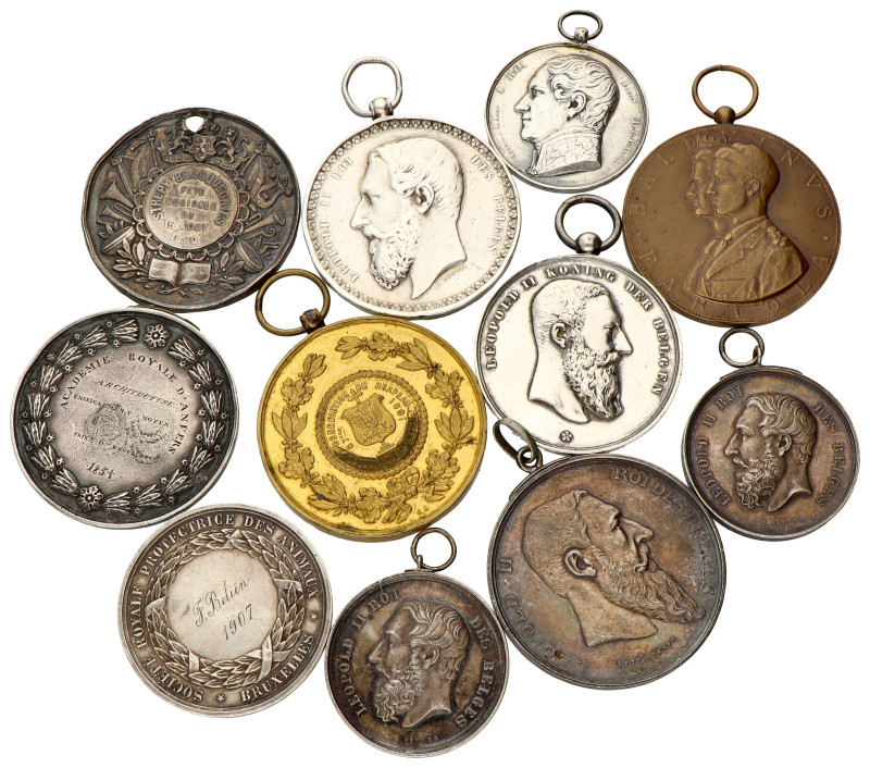 No reserve - Belgium. 19th & 20th century. Lot (11) Mostly Price medals.
VF - A...