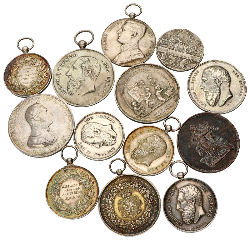 No reserve - Belgium. 19th & 20th century. Lot (13) Mostly Price medals.
VF - A...