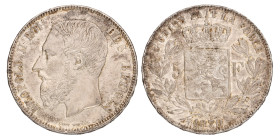 No reserve - Belgium. Leopold II. 5 Francs. 1870.
Lightly cleaned. M. 157. 25,08 g. AU. Dit kavel wordt geveild zonder minimumprijs.