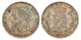 No reserve - Belgium. Leopold II. 5 Francs. 1871.
M. 158. 24,90 g. XF -. Dit kavel wordt geveild zonder minimumprijs.