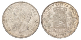 No reserve - Belgium. Leopold II. 5 Francs. 1873.
Lightly cleaned. P R O T E G E. M. 160a. 24,98 g. XF +. Dit kavel wordt geveild zonder minimumprijs...