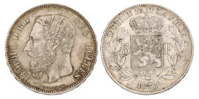 No reserve - Belgium. Leopold II. 5 Francs. 1873.
M. 160. 25,02 g. XF -. Dit kavel wordt geveild zonder minimumprijs.