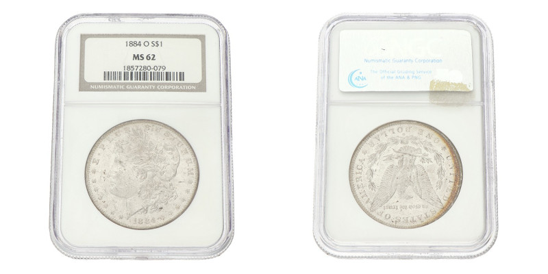 No reserve - USA. New Orleans. Morgan Dollar. 1884.
NGC Graded: 1857280-079. 26...