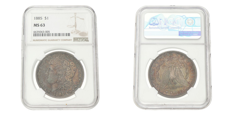 No reserve - USA. Philadelphia. Morgan Dollar. 1885.
NGC Graded: 6635063-005. 2...