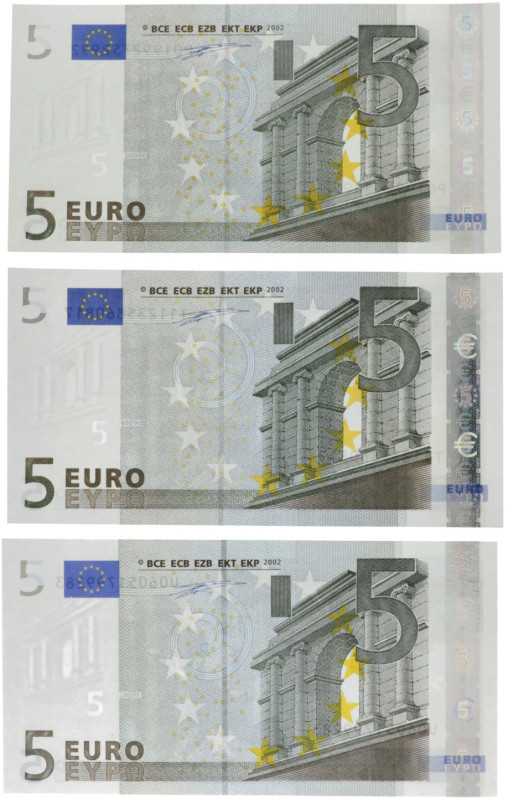 No reserve - Nederland. 5 euro . Bankbiljet. Type 2002. - UNC.
Serienummer P019...