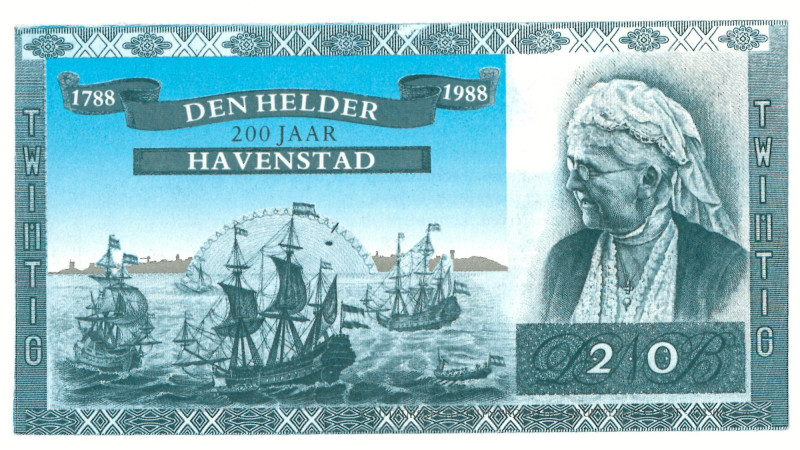 No reserve - 20 gulden. - UNC.
UNC. Dit kavel wordt geveild zonder minimumprijs...