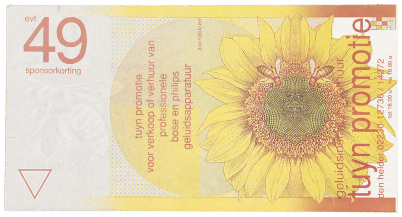 No reserve - 49 gulden. - UNC.
UNC. Dit kavel wordt geveild zonder minimumprijs...