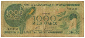No reserve - Burundi. 1000 francs. banknote. Type 1988. - Very fine.
Very fine. Dit kavel wordt geveild zonder minimumprijs.