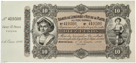 No reserve - Montevideo. 10 pesos. banknote. Type 1883. - About UNC.
About UNC. Dit kavel wordt geveild zonder minimumprijs.