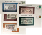 No reserve - Africa mix. lot 5 banknotes. Type ND. - UNC.
UNC. Dit kavel wordt geveild zonder minimumprijs.