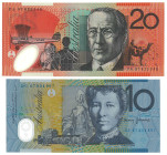 No reserve - Australia. lot 2 banknotes. Type ND. - UNC.
UNC. Dit kavel wordt geveild zonder minimumprijs.