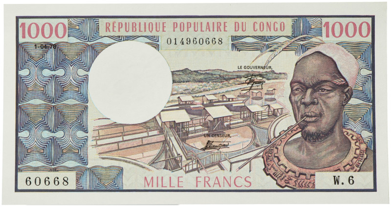 No reserve - Congo. 1000 francs. banknote. Type 1978. - UNC.
UNC. Dit kavel wor...