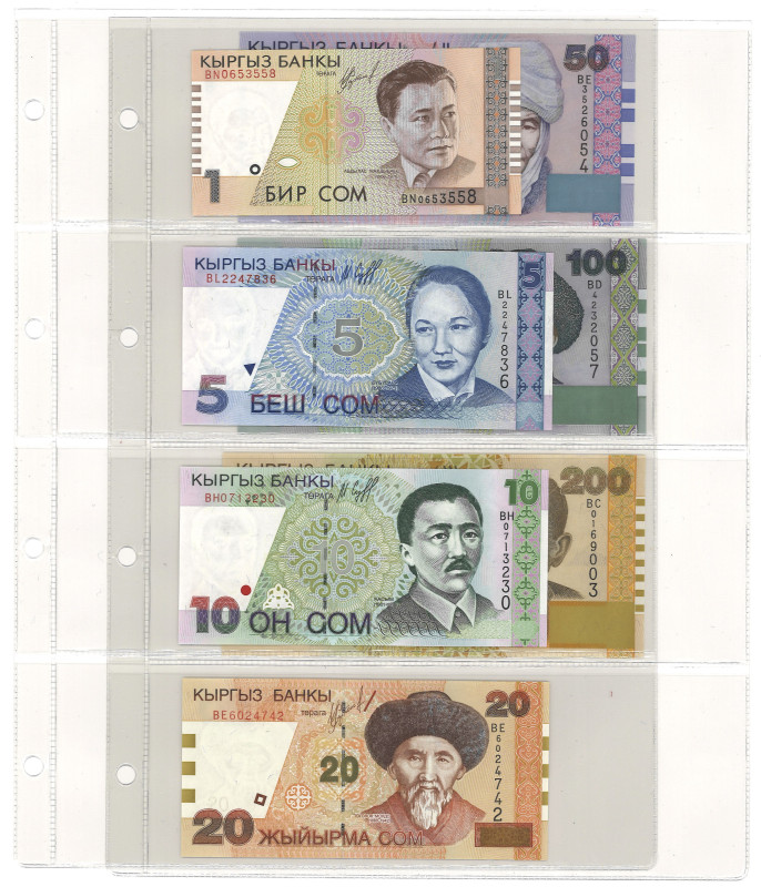 No reserve - Kyrgystan. lot 7 banknotes. Type 1997/2004. - UNC.
UNC. Dit kavel ...