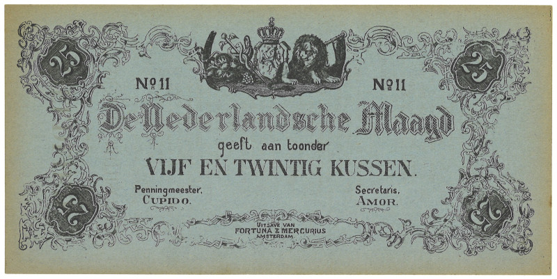 No reserve - Nederland. 25 Kussen. bankblijet. Type ND. - UNC.
UNC. Dit kavel w...