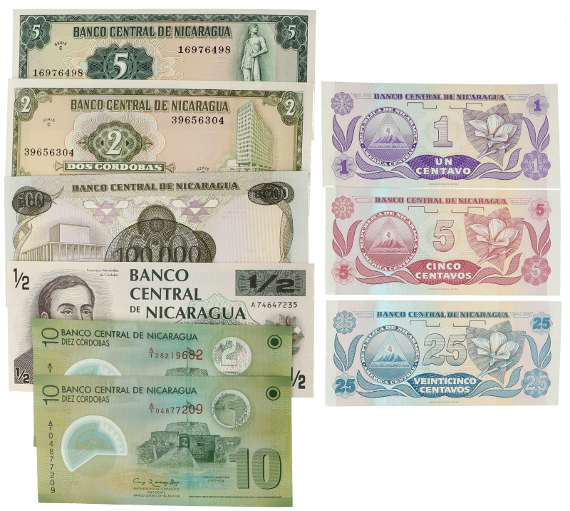 No reserve - Nicaragua. lot 9 banknotes. Type ND. - UNC.
UNC. Dit kavel wordt g...