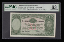 Australia 1 Pound (1949) Coombs and Watt George VI at right Pick 26c Choice Uncirculated PMG 63 EPQ desirable thus
Estimate: 350-450