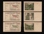 Germany 50 Pfennig Thale Notgeld in mixed grades (5) printed entertainment tickets with red and green overprint. Scarce and all with different illustr...