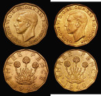 Brass Threepences (2) 1946 Peck 2388 VF with some contact marks and a flan flaw on the reverse, 1948 Peck 2390 A/UNC with traces of lustre
Estimate: ...