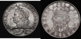 Crown 1658 8 over 7 Cromwell, ESC 10, Bull 240, VF with a small flan flaw in the obverse field, the die crack at it's later stage 
Estimate: 2500-350...