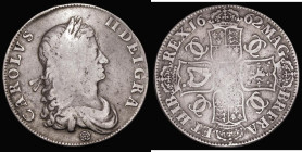 Crown 1662 Rose below bust, no date on edge ESC 15, Bull 339 VG/Fine weak in the centre as often
Estimate: 220-260