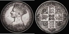 Crown 1847 Gothic, UNDECIMO edge ESC 288, Bull 2571, VF/GVF with some edge nicks, the obverse cleaned the reverse with some scratches after the date a...