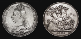 Crown 1889 ESC 299, Bull 2589, Davies 483 dies 1A, About VF with some contact marks and a gentle edge cruise below the date
Estimate: 60-70