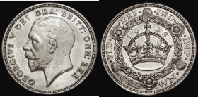 Crown 1928 ESC 368, Bull 3633 EF cleaned with some deeper hairlines in the obverse field causing a depression in these areas 
Estimate: 230-260