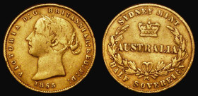 Australia Half Sovereign 1865 Sydney Branch Mint, Marsh 390, Near Fine/Fine, slightly bent, rare, rated R2 by Marsh
Estimate: 450-550