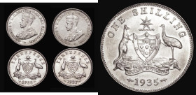 Australia Shilling 1935 KM#26 AU/UNC and lustrous, all diamonds and pearls clear on the crown band, the obverse with some minor hairlines
Estimate: 8...