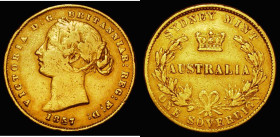 Australia Sovereign 1857 Sydney Branch Mint, Marsh A362, About Fine/Fine
Estimate: 400-500