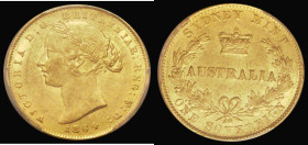 Australia Sovereign 1864 Marsh A369, in a PCGS holder and graded AU58
Estimate: 1500-2000