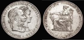 Austria Two Florins Medallic Coinage 1879 Franz Josef I and Elisabeth 25th Anniversary X#M5 NEF with some hairlines
Estimate: 140-180