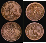 Belgium (2) Ten Centimes 1847 47 over 37 KM#2.1 Fine, Two Centimes 1834 KM#4.1 Fine
Estimate: 80-100