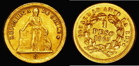 Chile One Peso Gold 1863 KM#133 GVF
Estimate: 130-160