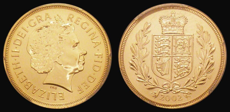 Sovereign 2002 Queen Elizabeth II Golden Jubilee, Shield Reverse, Marsh 316, S.S...