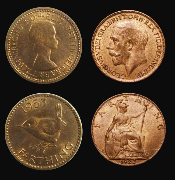 Farthings (4) 1922 Freeman 601 dies 2+A, UNC with around 35% lustre, in an LCGS ...