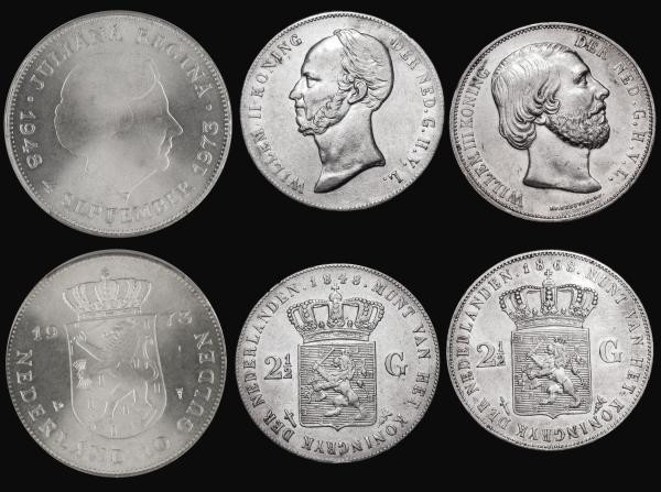 Netherlands (5) Ten Gulden 1973 Queen Juliana 25th Anniversary of Reign, in a PC...