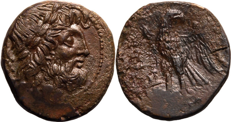 MAGNA GRAECIA. BRUTTIUM, THE BRETTI. 
Bronze ae23, circa 211-208 BC. 
Obv: lau...