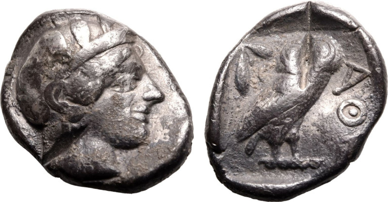 ANCIENT GREECE. ATTICA, ATHENS. 
Silver tetradrachm, circa 440-404 BC. 
Mid-ma...