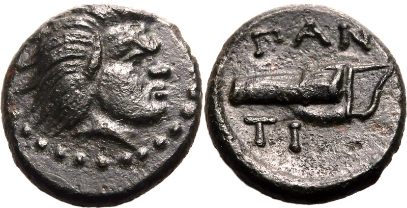 ANCIENT GREECE. KIMMERIAN BOSPOROS, PANTIKAPAION. 
Bronze ae13, circa 310-303 B...