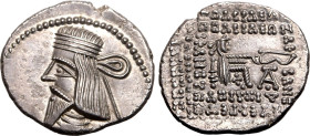 ANCIENT GREECE. KINGDOM OF PARTHIA. Artabanos IV. 
Silver drachm, circa AD 10-38. Ekbatana. 
Obv: diademed bust left. Rev: &Beta;&Alpha;&Sigma;&Iota...